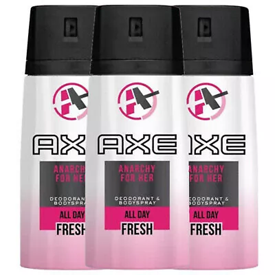 £13.63 • Buy Axe Deo Spray Anarchy Woman Without Aluminum Salts 450ml 3er Pack Of