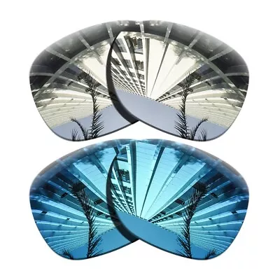 2Pairs Polarized Replacement Lenses For-Oakley Beckon-Chrome Mirror+Glacier Blue • $16.56