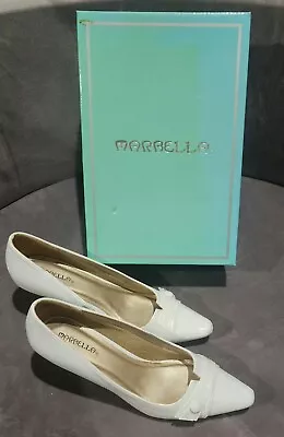 Marbella -White Pumps- Classic & Classy High Heels Size 8 Women's • $19.99