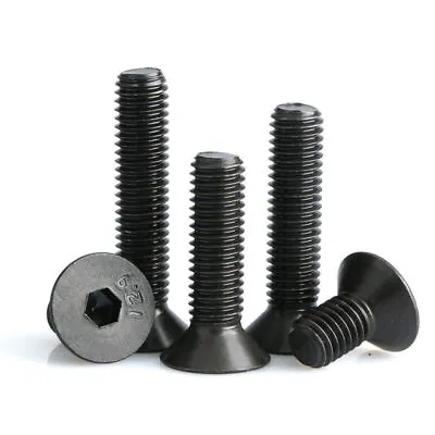 M8 / 8mm HIGH TENSILE COUNTERSUNK FLAT ALLEN BOLTS SELF COLOUR SOCKET SCREWS • £4.28