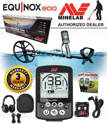 MINELAB EQUINOX 800 METAL DETECTOR 3 YEAR WARRANTY + Accessories • $949