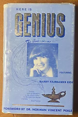  HERE IS GENIUS - THE GENI-IN-US  Barby Fairbanks Eide SIGNED 1stE! HC/DJ '80 • $15.90