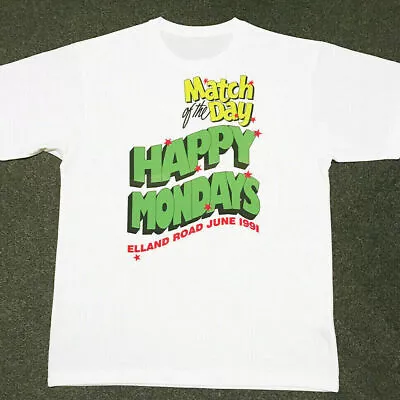 £27.99 • Buy HAPPY MONDAYS ELLAND RD T-SHIRT - Black Grape Madchester Fac51 Road Leeds United