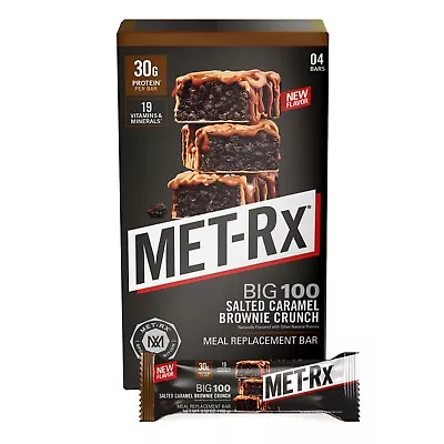 MET-Rx Big 100 Protein Bar Meal Replacement Bar 30G Protein Salted Caramel Br • $15.98