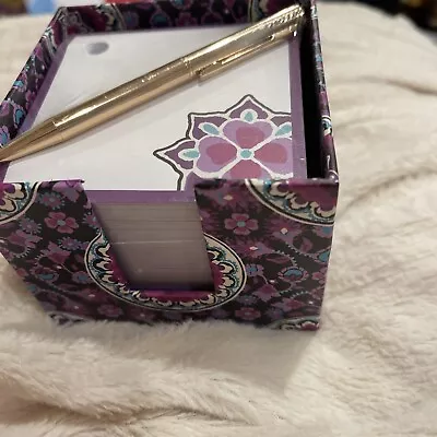 Vera Bradley RETIRED Take Note Cube Lose Notes Stocking  Gift No Ribbon • $12