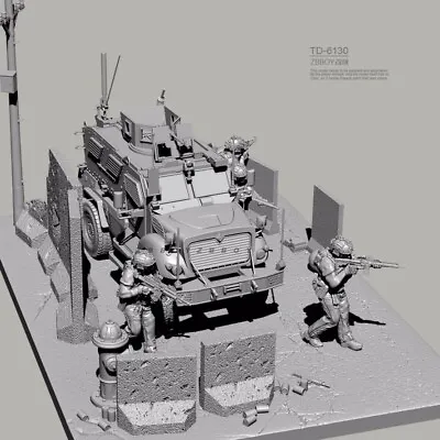 1/35 Resin Figures Model Modern Marine Corps With Armored Vehicle 3D Printing • $109.61