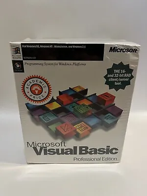 Microsoft Visual Basic 4.0 VB Professional Edition Windows BRAND NEW SEALED • $30