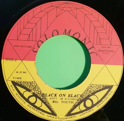 £17.95 • Buy Solomonic .black On Black / Life Line .big Youth .bunny Wailer 45