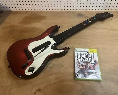 Xbox 360 Guitar Hero Red & White Controller Bundle With Game • $139.95