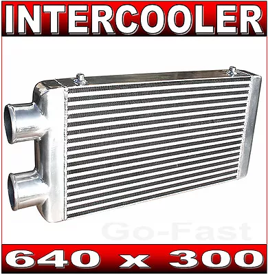 TURBO INTERCOOLER 640 X 300 - SAME SIDE 76mm 3inch OPENINGS - BAR & PLATE • $259.90