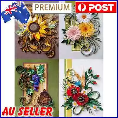 $10.24 • Buy Diamond Painting Quilling Paper Painting Full Round Rhinestone Wall AU