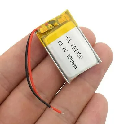 3.7V 300mAh Lithium Polymer Battery 602030 For Dash Cam Watch PSP LED Lamp LIPO • £7.49