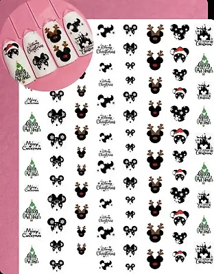 Nail Art Water Decals Transfers Stickers Disney Mickey And Minnie Mouse Decal #2 • £3