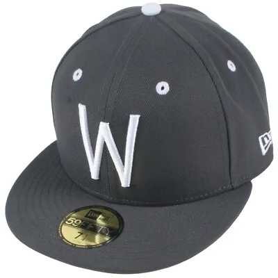 Washington State Cougars New Era 5950 Fitted Baseball Hat - Dark Grey • $986.76