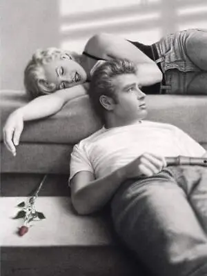 Marilyn Monroe And James Dean Poster Large 24x36 Flute Song By Paul Gassenheimer • $10.95