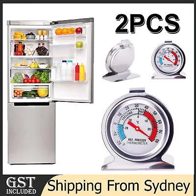 $13.65 • Buy 2pcs Refrigerator Thermometer Freezer Fridge Temperature Gauge Sensor AU NEW