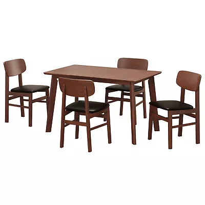 5pcs Dining Table Chairs Set Breakfast Upholstered Stools For Dining Room S4F0 • $372.16