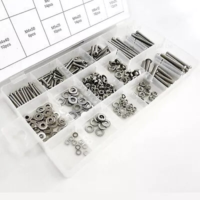 £8.99 • Buy Nut Phillips Bolt & Washer Set Stainless Steel M3 M4 M5 M6 Nuts Bolts Washers