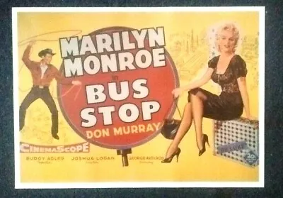 Marilyn Monroe Bus Stop Movie Poster Don Murray 25 X 18 Collectible • $49.95