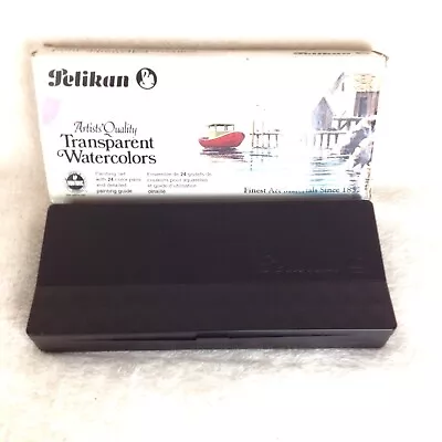 VINTAGE -Pelikan- 2 Tray 24 Pan Watercolor Paint Box/Case/Set Germany NeverUsed • $31.99