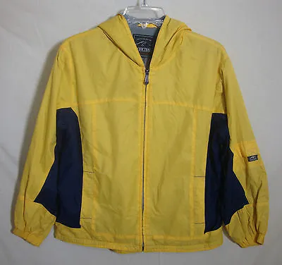 PACIFIC TRAIL Windbreaker Fleece Lining Yellow Hoodie Nylon Jacket Boys Medium • $24