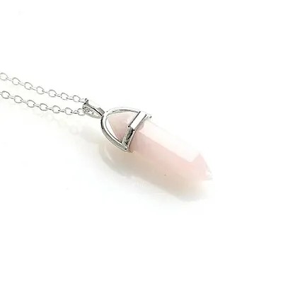 Crystals Pendant Necklace Cord Silver - Quartz Chakra Crystal Buy 2 Get 2 Free • £2.90