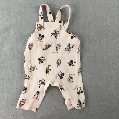 Disney Baby Girls Romper Size 0 - 3 Months Pink Mickey Donald One-Peice Playsuit • $14.97