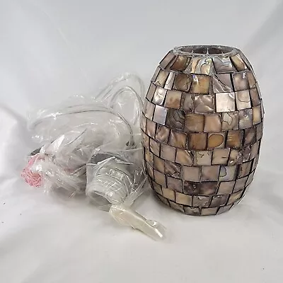 Chloe Lighting Brown Glass Pendant Mosaic Lamp Open Box Never Used Lamp 6.5 H • $64.97