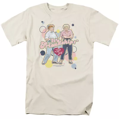 I Love Lucy Its Friendship Logo T Shirt Mens Licensed Classic TV Show Cream • $17.49