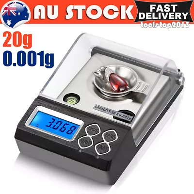 Digital Milligram Scale 20g/0.001g Mini Electronic Jewelry Balance Powder Scale • $29.99