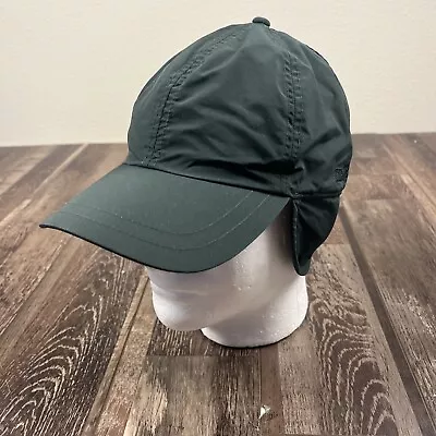 LL Bean Hat Cap Mens Small Medium Green Flaps Fleece LIning Nylon Waterproof • $27.87