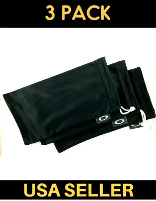 For Oakley 3 Pack  Black Micro Fiber Soft Cloth Sunglasses Cleaning Storage Bags • $15.99