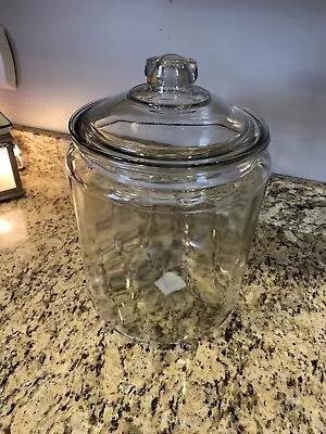 VTG Extra Large Glass Country Store Display  Cookie Candy Jar Canister Plus Lid • $54