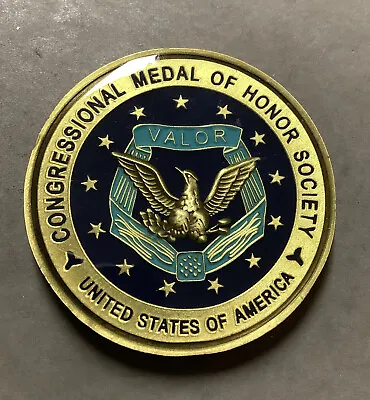 Us Congressional Medal Of Honor Society Sammy L Davis Challenge Coin • $70