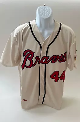 Hank Aaron # 44 1963 Milwaukee Braves MLB Jersey Size Large • $69