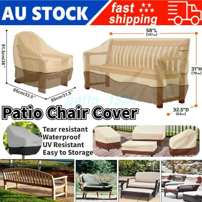 $13.30 • Buy Patio Chair Cover Lounge Deep Seat Cover Waterproof Outdoor Lawn Furniture Cover
