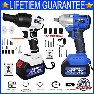 18V Brushless Impact Wrench Driver Cordless Li-Ion Battery 1/2  420NM Kit Charge • £40.70