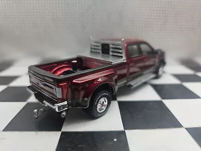 CUSTOM Lariat 2019 Ford 6.7 F350 4x4 Lifted 1/64 Greenlight Hitch Dually TRUCK • $39.99