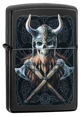 New Zippo Lighter Anne Stokes Collection Black Ice Brilliant Chrome Gift/Boxed • £44.40