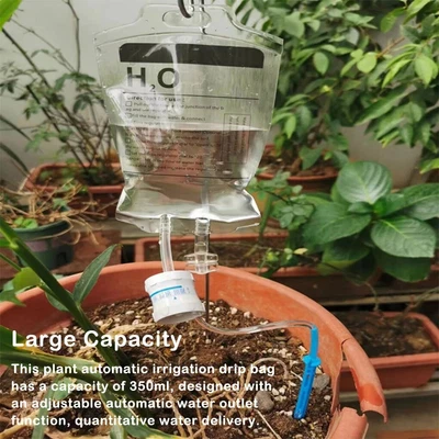 $21.97 • Buy Automatic Self Watering System IV Drip Bag Plant Life Support Drip Irrigation 🌱