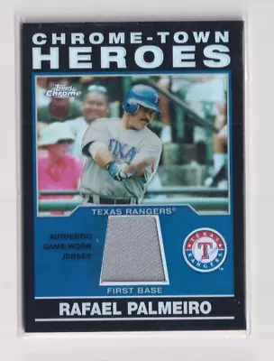 Rafael Palmeiro 2004 Topps Chrome Chrome Town Heroes Game Worn Jersey Rangers • $0.99