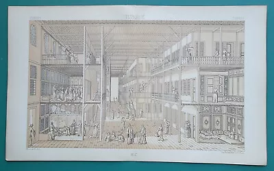 TURKEY Interior Rooms Of Imperial Harem - Tinted Print Racinet 8.5x14  • £17.37