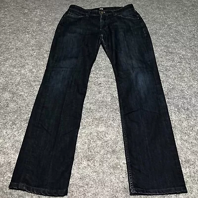 Paige Jeans Mens 33 Blue Dark Wash Normandie Backstage Faded Distressed USA • $33.24