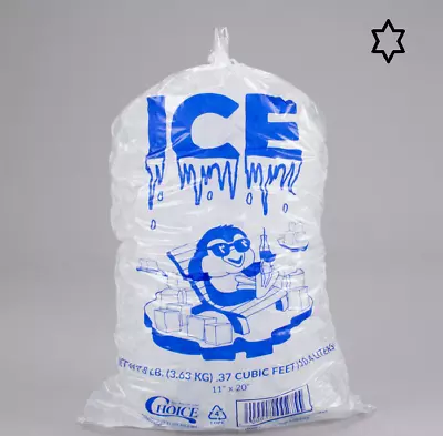 1000 Case 8 Lb. Convenience Store Clear Plastic Ice Print Bag With Twist Ties** • $84.99