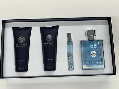 Versace Pour Homme Gift Set-100ml Shampoo+100ml After Shave+10ml EDT+100ml EDT • $96.96