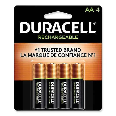 4 Duracell AA Rechargeable NiMH Batteries (2500 MAh DX1500) • $18.87