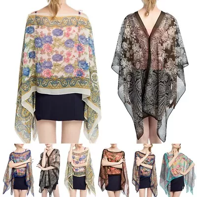 Beach Cover Up Beachwear Printed Shawl Beach Cover Up Beachwear Bikini • $16.40