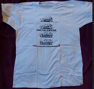 £19.99 • Buy Original Authentic Citroen 2CV Save The Tortoise T Shirt, Genuine 1970s, RARE