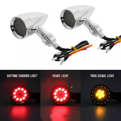 For Honda Shadow Spirit Aero 1100 750 Chrome LED Blinker Brake Turn Signal Light • $22.35