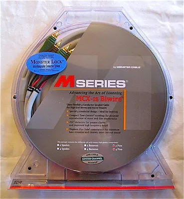 Monster Cable M-Series MCX-1s Biwire Bi-wire Center Speaker Subwoofer 10' Sub 🎁 • $99.95